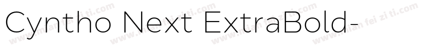 Cyntho Next ExtraBold字体转换